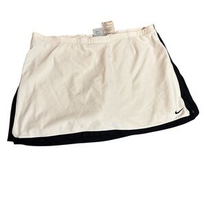 Nike Dri-FIT Y2K White Skort Mini Compression Pickleball Tennis Logo - Size M